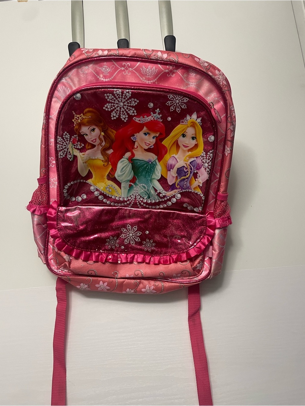 Disney Pink Princesses Backpack with Ariel, Belle & Rapunzel